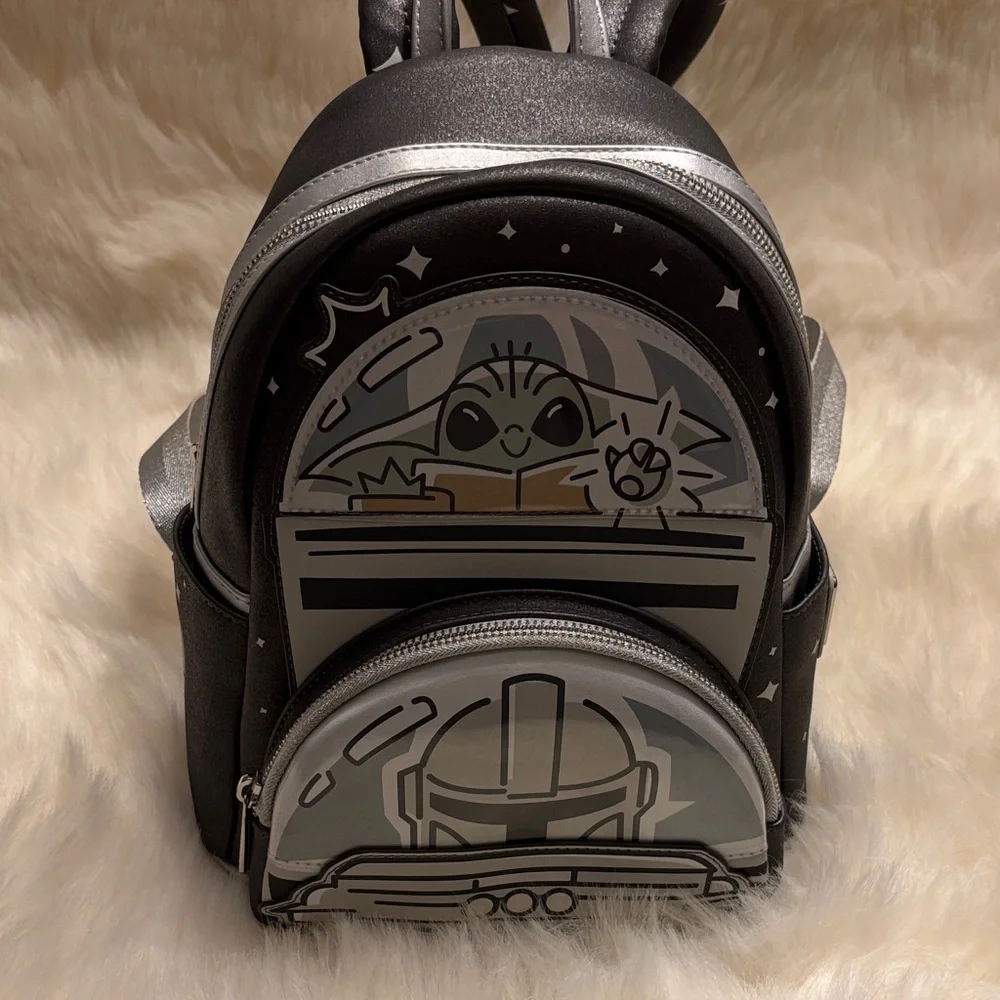 Like New Star Wars Loungefly Mandalorian Backpack - Picture 1 of 6